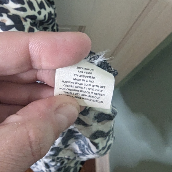 Rachel Roy Faux Wrap Dress Cream Black Leopard Animal Print Plus Size 3X $129.00 - Picture 4 of 11